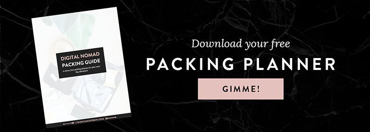 Digital nomad packing list planner